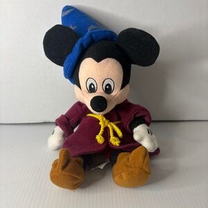 Walt Disney Company 10" Beanbag Plush Sorcerer Mickey Mouse from FANTASIA